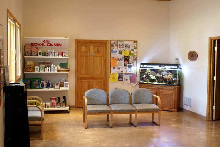 The French's Homestead Veterinary Care waiting room in Rhinelander, WI